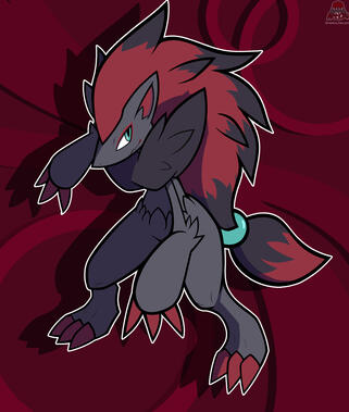 Zoroark - Full Body - Shaded